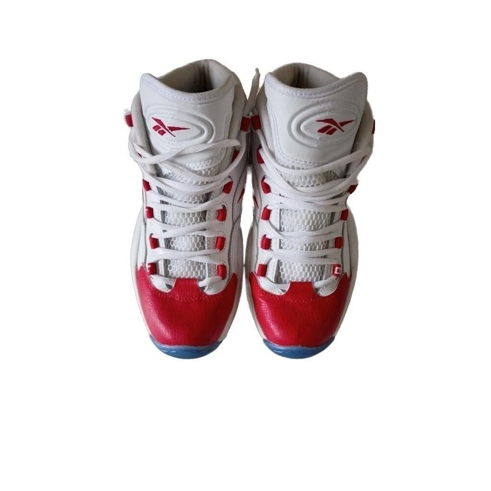 Reebok Question Mid 'White Pearlized Red' Allen Iverson Basketball Sneakers